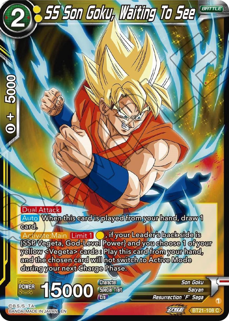 SS Son Goku, Waiting To See (BT21-108) [Wild Resurgence] | Total Play