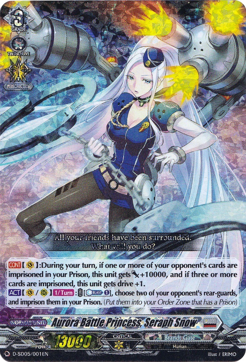 Aurora Battle Princess, Seraph Snow (Parallel Foil) (D-SD05/001EN) [Tomari Seto: Aurora Valkyrie] | Total Play