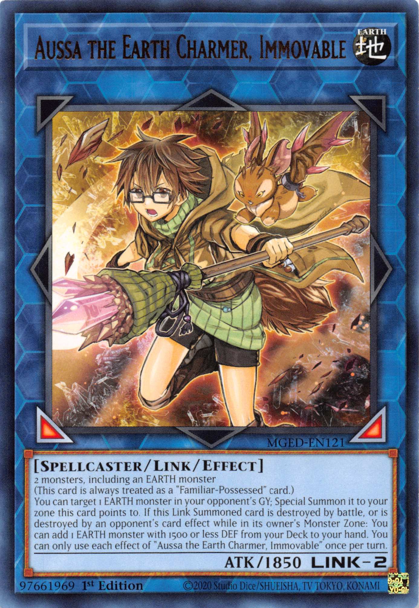 Aussa the Earth Charmer, Immovable [MGED-EN121] Rare | Total Play