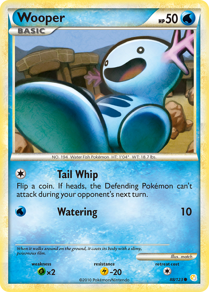 Wooper (88/123) [HeartGold & SoulSilver: Base Set] | Total Play