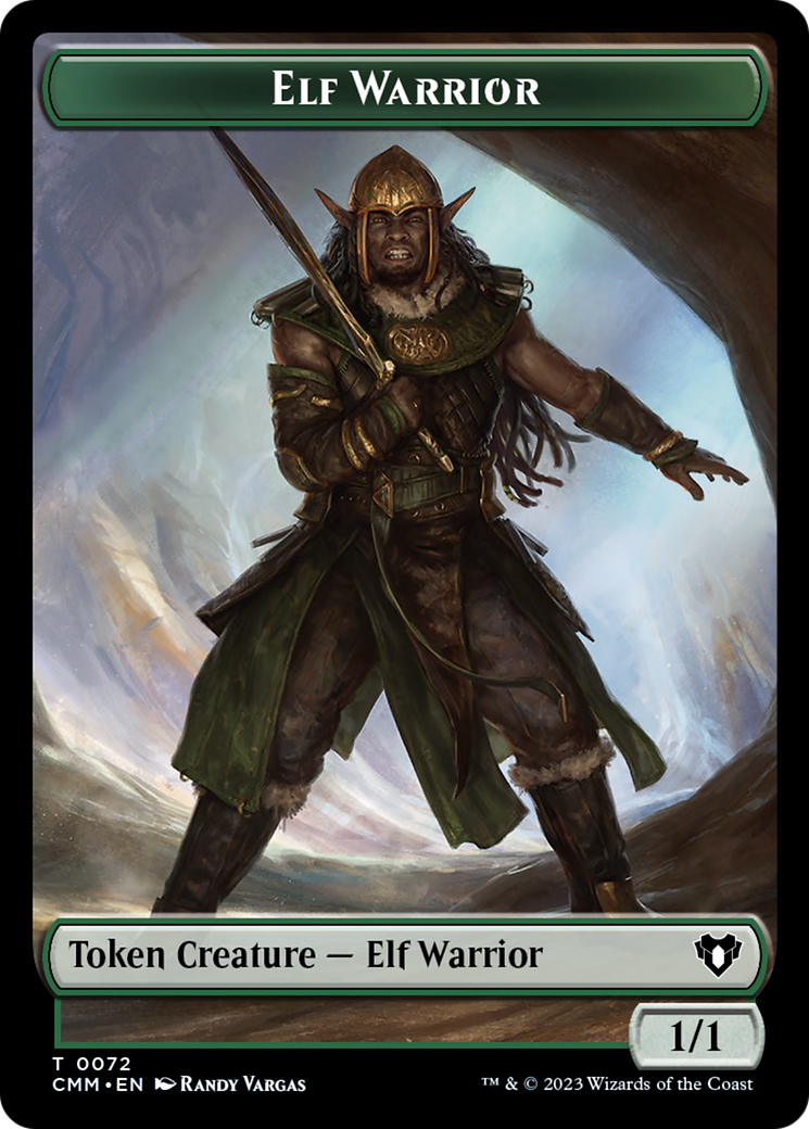 Elf Warrior // Cleric Double-Sided Token [Commander Masters Tokens] | Total Play
