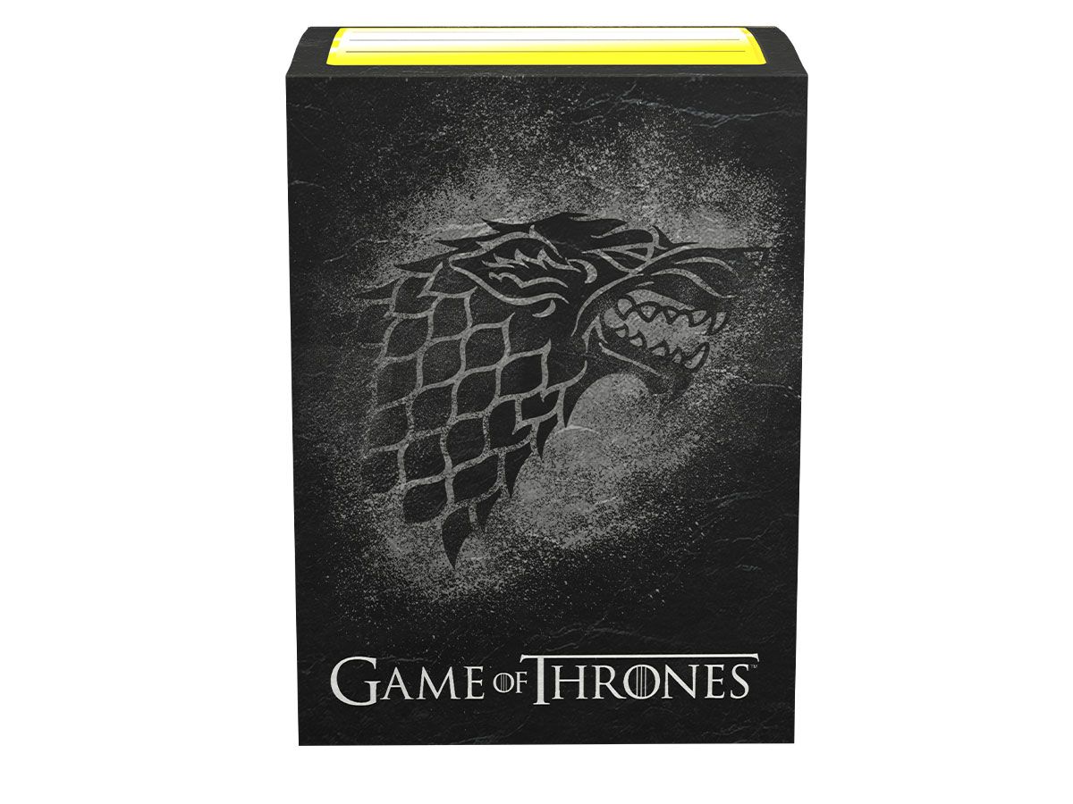 Dragon Shield: Standard 100ct Brushed Art Sleeves - Game of Thrones (House Stark) | Total Play