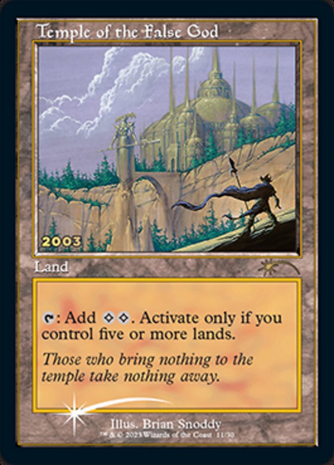 Temple of the False God [30th Anniversary Promos] | Total Play