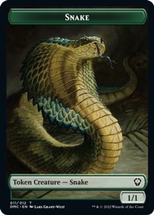 Human // Snake Double-Sided Token [Dominaria United Commander Tokens] | Total Play