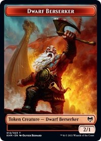 Dwarf Berserker // Tibalt, Cosmic Impostor Emblem Double-Sided Token [Kaldheim Tokens] | Total Play