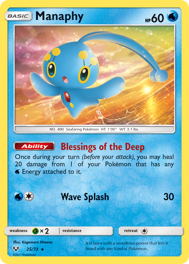 Manaphy (25/73) [Sun & Moon: Shining Legends] | Total Play