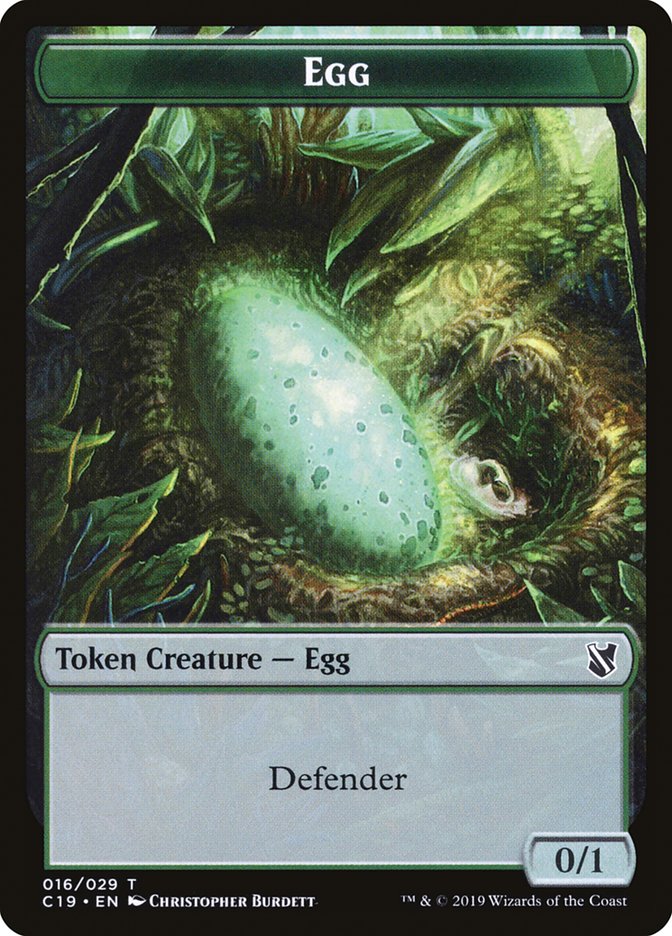 Rhino // Egg Double-Sided Token [Commander 2019 Tokens] | Total Play