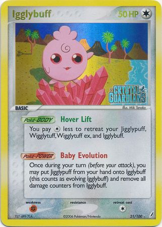 Igglybuff (21/100) (Stamped) [EX: Crystal Guardians] | Total Play