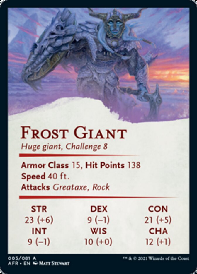 Frost Giant Art Card [Dungeons & Dragons: Adventures in the Forgotten Realms Art Series] | Total Play