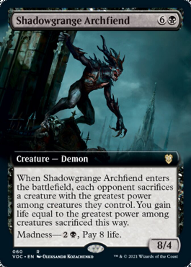 Shadowgrange Archfiend (Extended Art) [Innistrad: Crimson Vow Commander] | Total Play