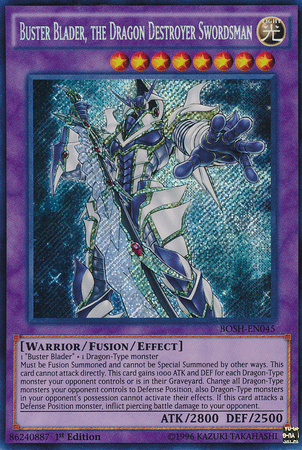 Buster Blader, the Dragon Destroyer Swordsman [BOSH-EN045] Secret Rare | Total Play