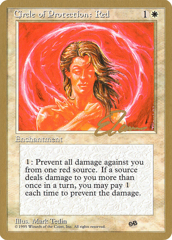 Circle of Protection: Red (Eric Tam) (SB) [Pro Tour Collector Set] | Total Play