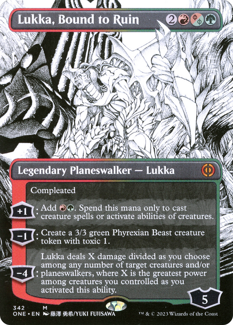 Lukka, Bound to Ruin (Borderless Manga) [Phyrexia: All Will Be One] | Total Play