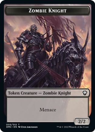 Zombie Knight // Goblin Double-Sided Token [Dominaria United Commander Tokens] | Total Play