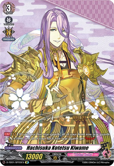 Hachisuka Kotetsu Kiwame (D-TB01/SP09EN) [Touken Ranbu: ONLINE 2021] | Total Play