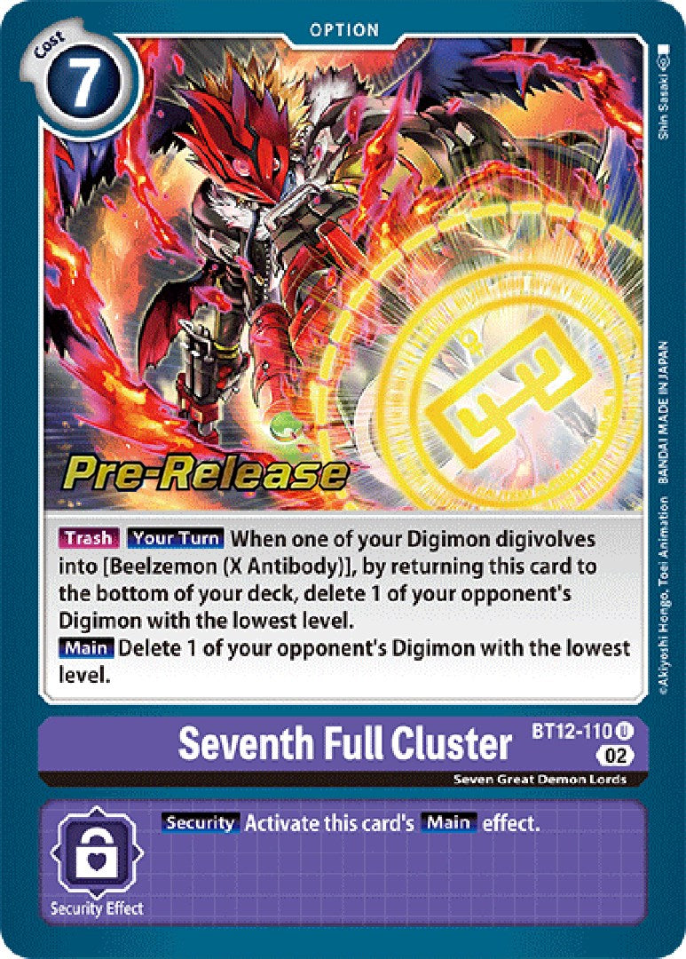 Seventh Full Cluster [BT12-110] [Across Time Pre-Release Cards] | Total Play