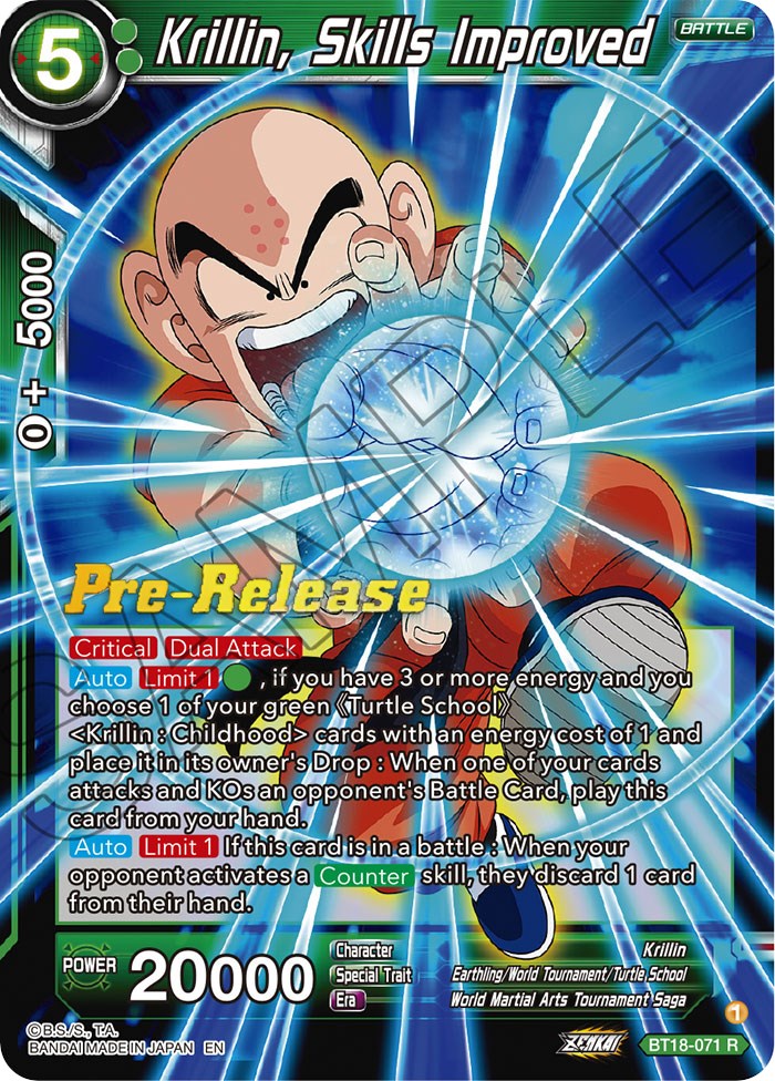 Krillin, Skills Improved (BT18-071) [Dawn of the Z-Legends Prerelease Promos] | Total Play