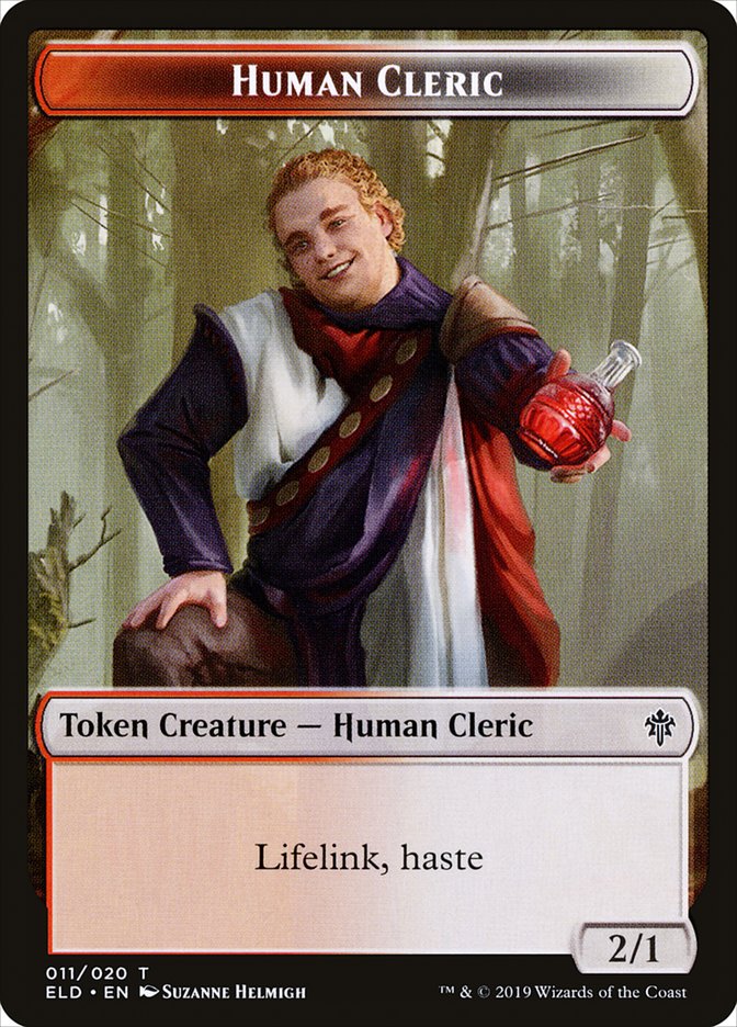 Human Cleric Token [Throne of Eldraine Tokens] | Total Play