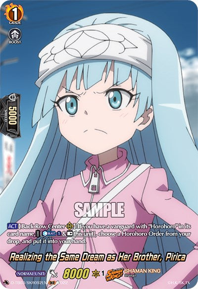 Realizing the Same Dream as Her Brother, Pirica (D-TB03/SKR092EN) [Shaman King] | Total Play