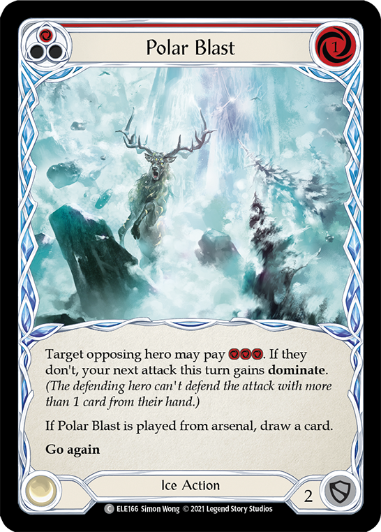 Polar Blast (Red) [ELE166] (Tales of Aria)  1st Edition Rainbow Foil | Total Play