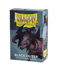 Dragon Shield: 100ct Outer Sleeves - Matte Black (Standard) | Total Play