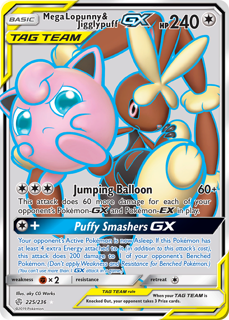 Mega Lopunny & Jigglypuff GX (225/236) [Sun & Moon: Cosmic Eclipse] | Total Play