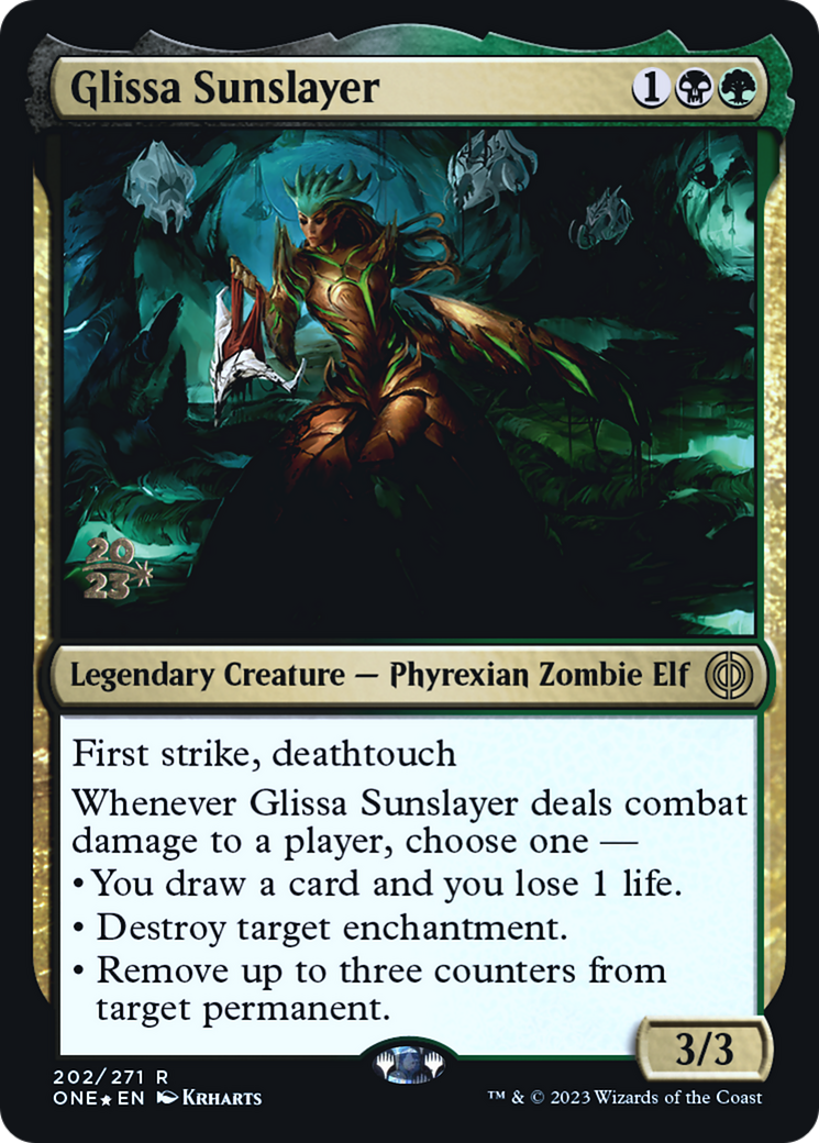 Glissa Sunslayer [Phyrexia: All Will Be One Prerelease Promos] | Total Play