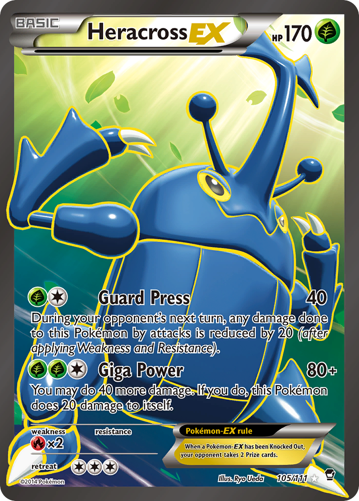Heracross EX (105/111) [XY: Furious Fists] | Total Play