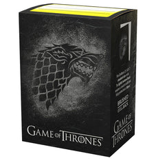 Dragon Shield: Standard 100ct Brushed Art Sleeves - Game of Thrones (House Stark) | Total Play