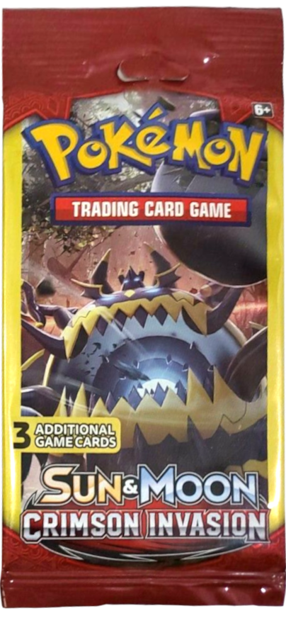 Sun & Moon: Crimson Invasion - 3-Card Booster Pack | Total Play