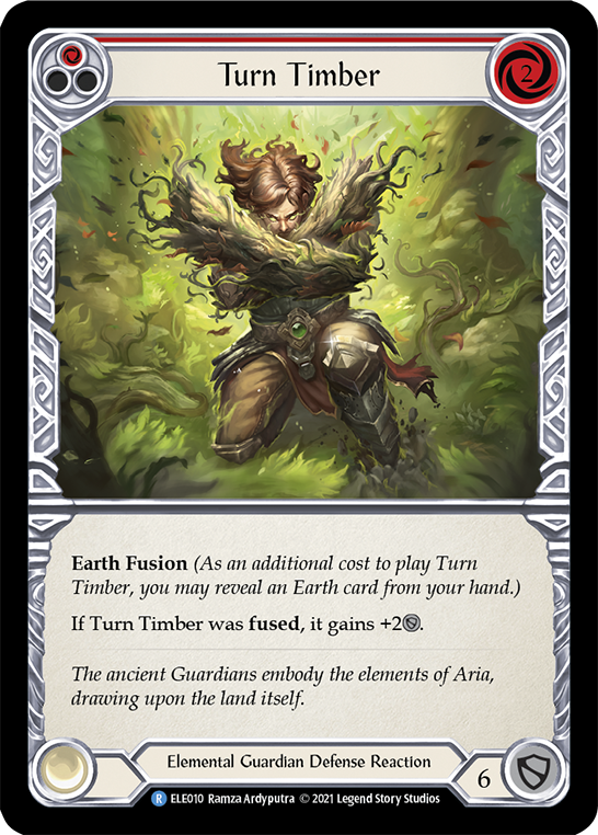 Turn Timber (Red) [ELE010] (Tales of Aria)  1st Edition Rainbow Foil | Total Play