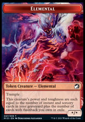 Spirit // Elemental Double-Sided Token [Innistrad: Midnight Hunt Tokens] | Total Play