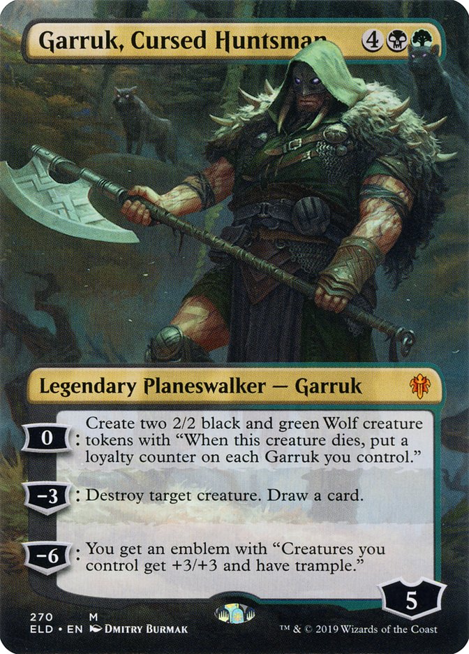 Garruk, Cursed Huntsman (Borderless) [Throne of Eldraine] | Total Play
