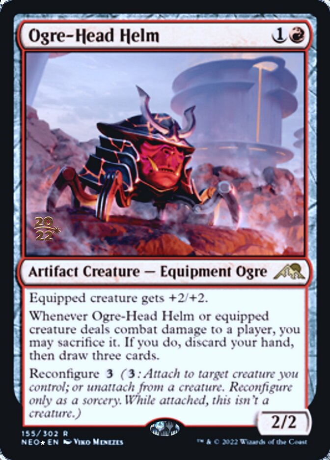 Ogre-Head Helm [Kamigawa: Neon Dynasty Prerelease Promos] | Total Play