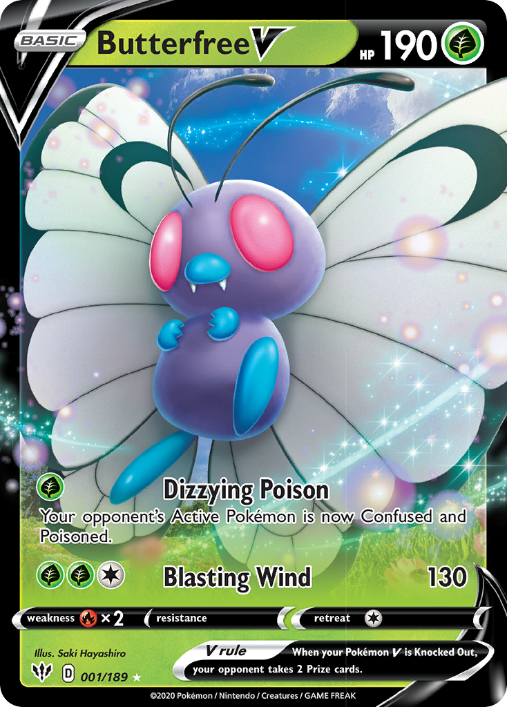 Butterfree V (001/189) [Sword & Shield: Darkness Ablaze] | Total Play