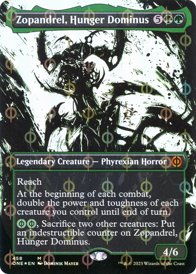 Zopandrel, Hunger Dominus (Borderless Ichor Step-and-Compleat Foil) [Phyrexia: All Will Be One] | Total Play