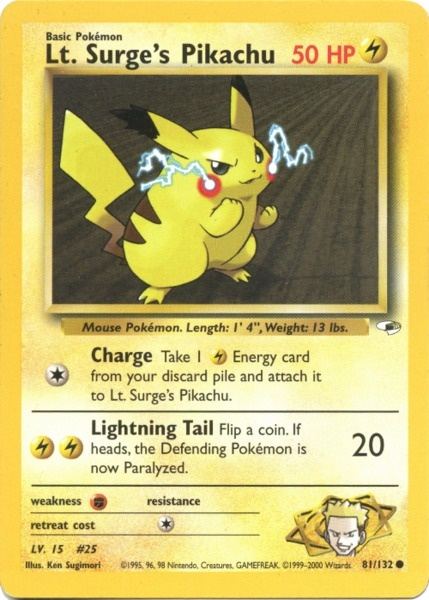 Lt. Surge's Pikachu (81/132) [Gym Heroes Unlimited] | Total Play