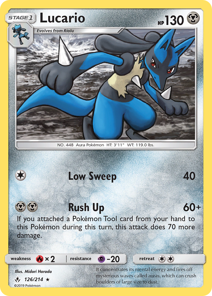 Lucario (126/214) [Sun & Moon: Unbroken Bonds] | Total Play