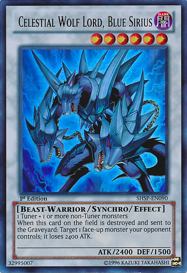 Celestial Wolf Lord, Blue Sirius [SHSP-EN090] Ultra Rare | Total Play