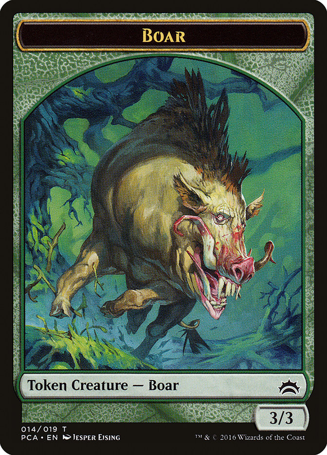 Goblin // Boar Double-Sided Token [Planechase Anthology Tokens] | Total Play