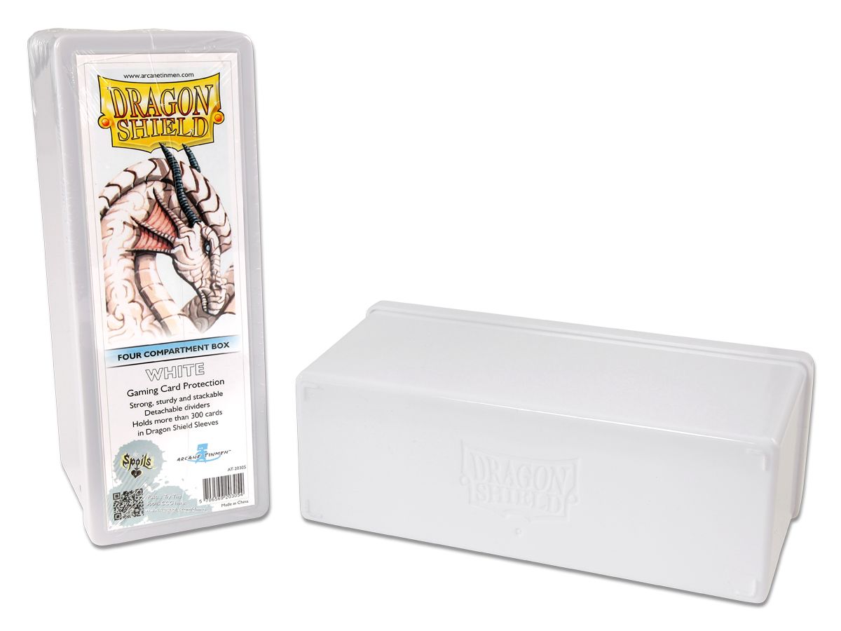 Dragon Shield: Four-Compartment Deck Box - White | Total Play