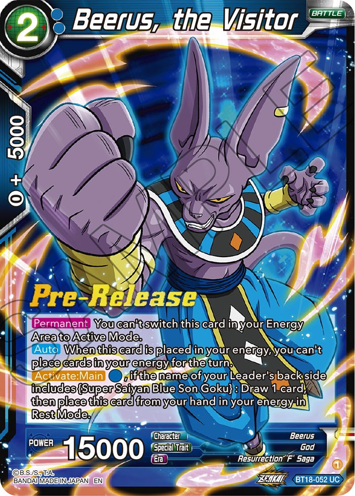 Beerus, the Visitor (BT18-052) [Dawn of the Z-Legends Prerelease Promos] | Total Play