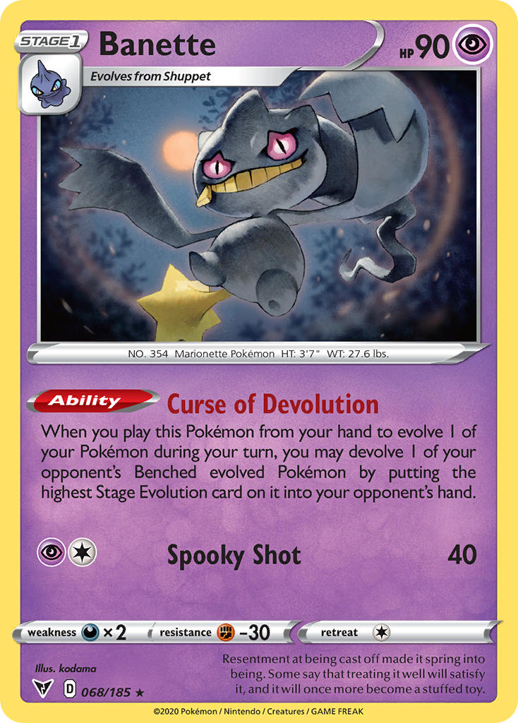 Banette (068/185) [Sword & Shield: Vivid Voltage] | Total Play