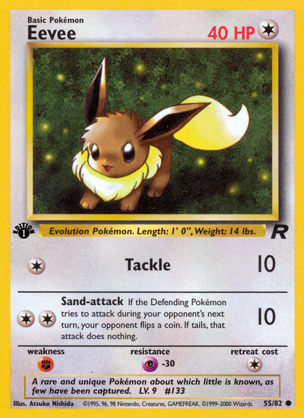 Eevee (55/82) [Team Rocket 1st Edition] | Total Play