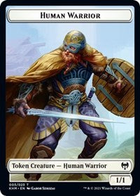 Human Warrior // Kaya, the Inexorable Emblem Double-Sided Token [Kaldheim Tokens] | Total Play
