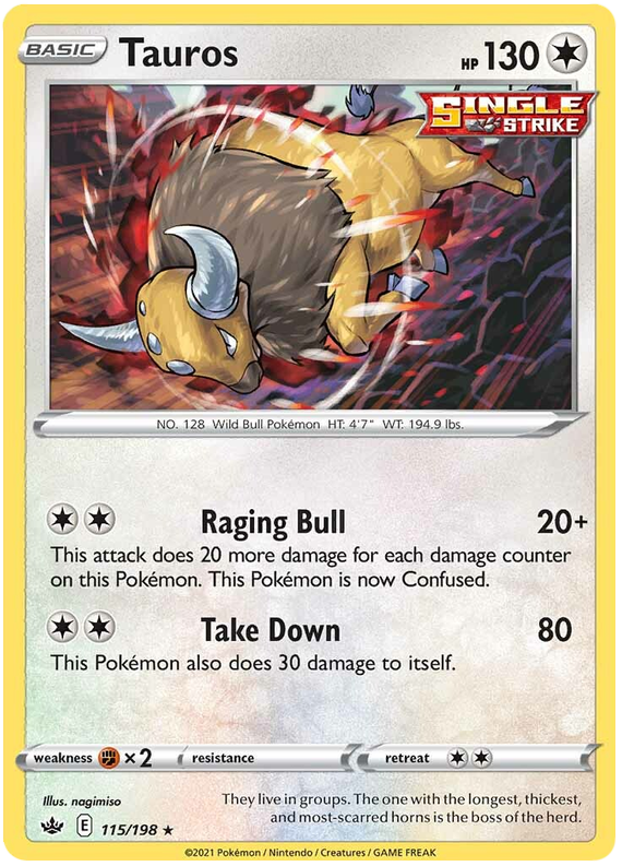 Tauros (115/198) [Sword & Shield: Chilling Reign] | Total Play