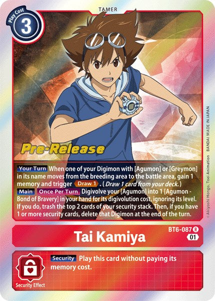 Tai Kamiya [BT6-087] [Double Diamond Pre-Release Cards] | Total Play