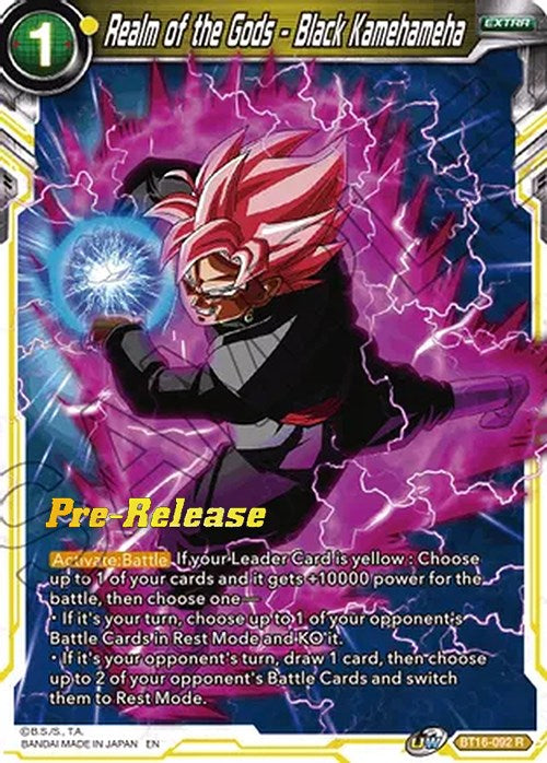 Realm of the Gods - Black Kamehameha (BT16-092) [Realm of the Gods Prerelease Promos] | Total Play