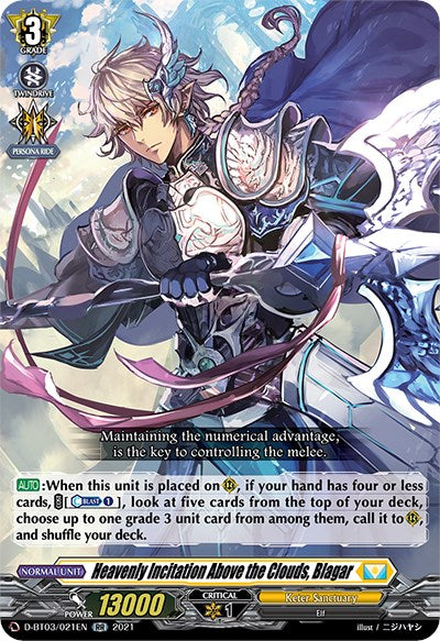 Heavenly Incitation Above the Clouds, Blagar (D-BT03/021EN) [Advance of Intertwined Stars] | Total Play