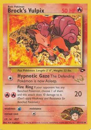 Brock's Vulpix (37/132) (W Stamped Promo) [Gym Challenge Unlimited] | Total Play